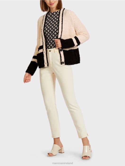 Black Marc Cain Striped cardigan "Knitted in Germany" Clothing ZLL8440