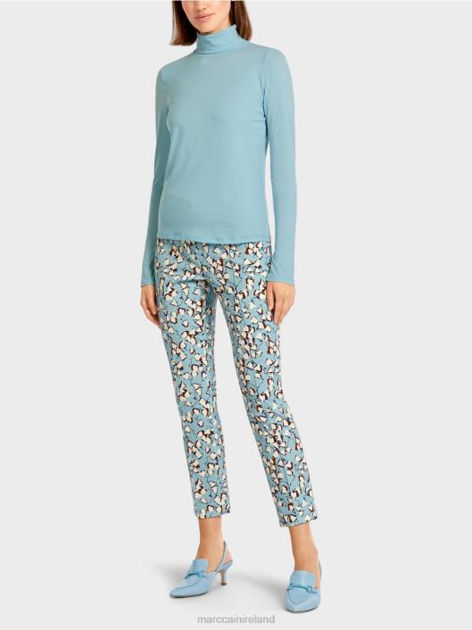 Atmospheric Blue Marc Cain Plain long-sleeved top Clothing ZLL81453