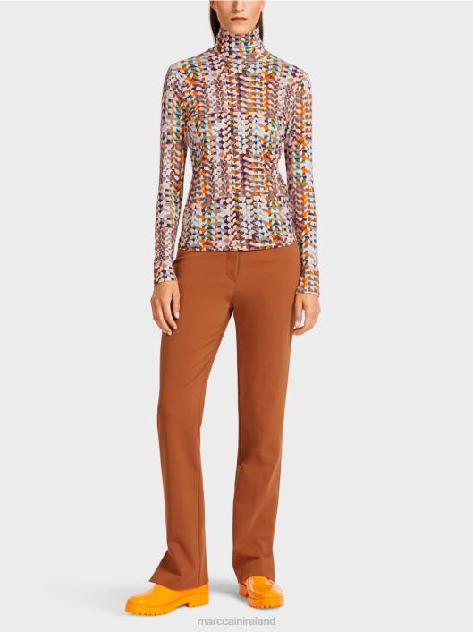 Royal Purple Marc Cain Colourful long-sleeved top Clothing ZLL81452